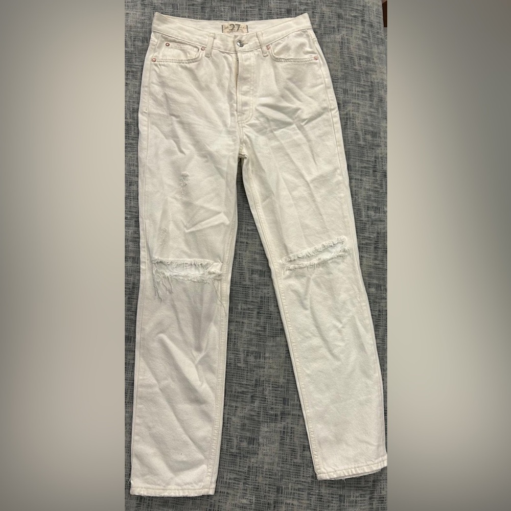 Free People Jeans: We The Free Women's White Distressed Skinny Jeans S27